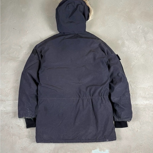 Canada Goose Men's Dark Gray Parka Jacket with Fur Hood - Picture 10 of 13